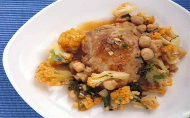 Pollo con coliflor